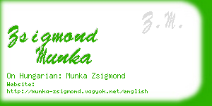 zsigmond munka business card